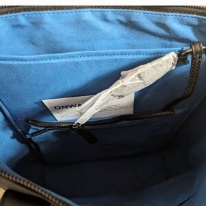 luxury Leather and Canvas Stylish DAAME LAPTOP BAG 15 tote